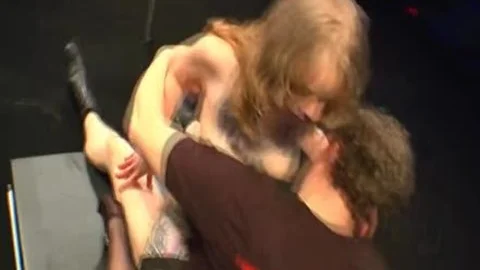 Receiving facial european slut