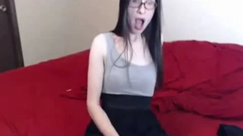 Nerdy Trap discharges cum In Own Face