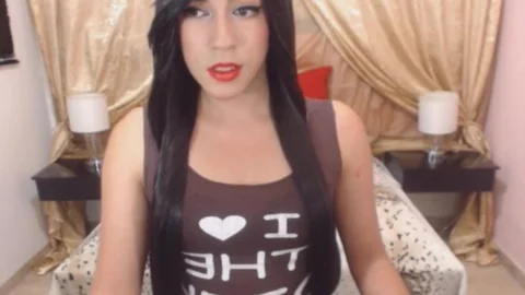 tasty t-girl Strokes Her Hard penis