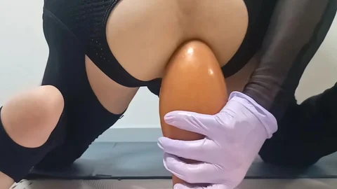 Sissy-Kuroko biggest butthole-plug