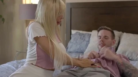 Busty blond hair starring big cock guy