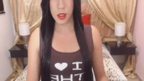 tasty t-girl Strokes Her Hard penis