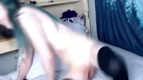 Emo Pussyboy Playing With Her Vibrating dildo