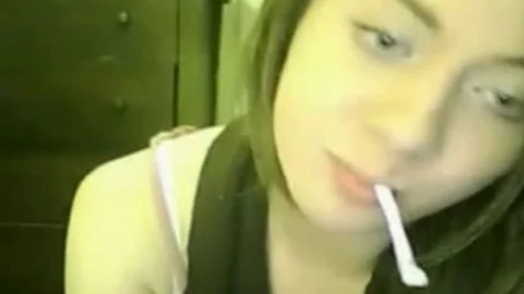 dilettante legal age teenager lady-man Sucks A weenie On web camera